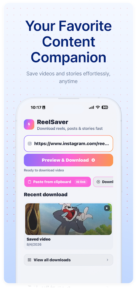 Reel Downloader Android app screenshot 1